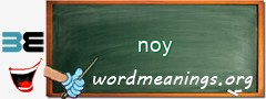 WordMeaning blackboard for noy